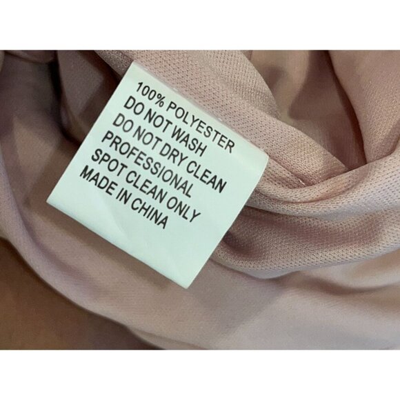 NWT Leena for Mac Duggal Pink Sequined Halter Strap Low Side Knot Gown Size 8 - Picture 9 of 16